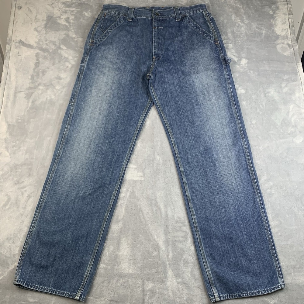 Vintage Polo Jeans Co Ralph Lauren Mens 36x34 Carpenter Blue Denim